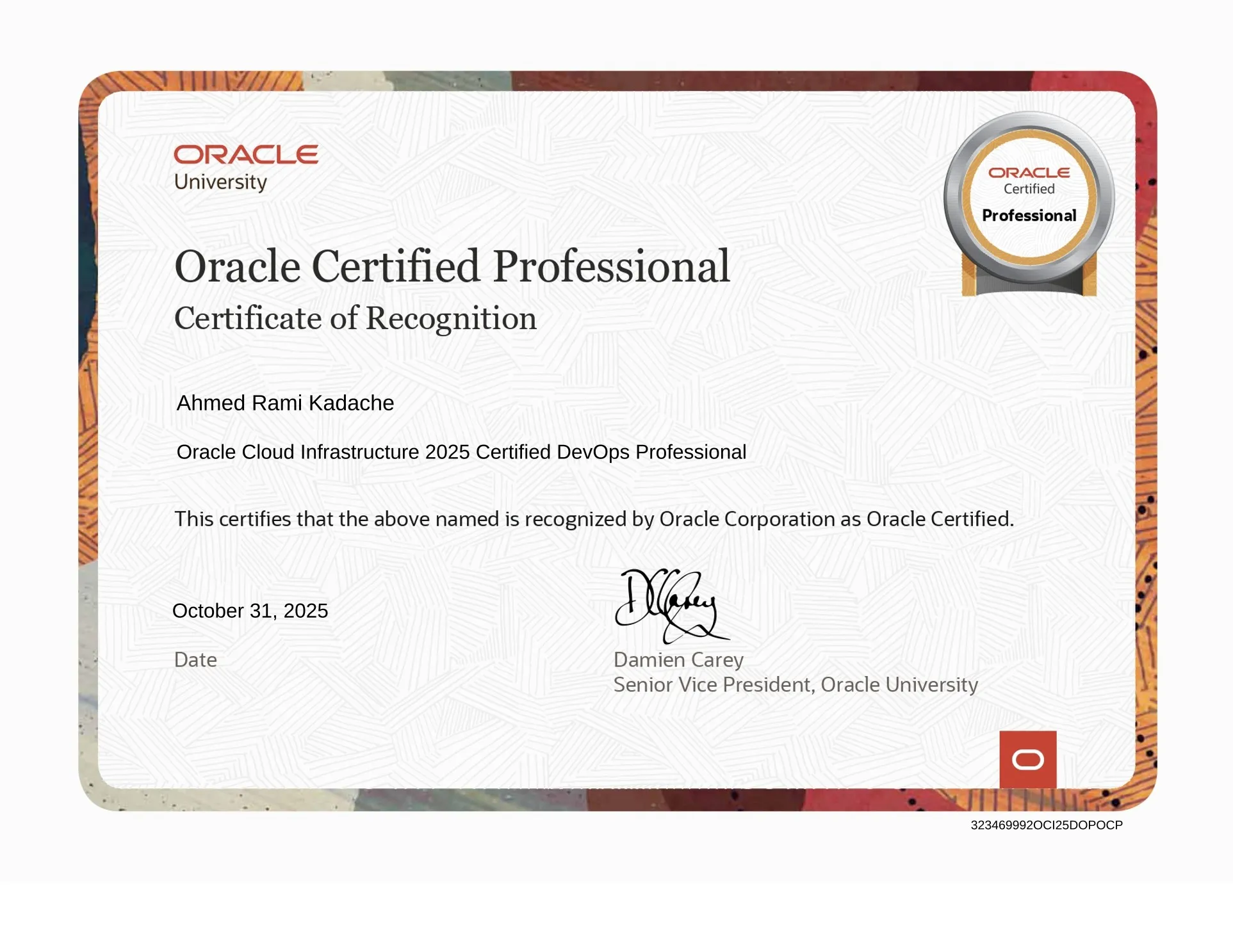 Oracle DevOps Certified